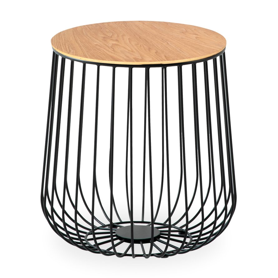 Novo Side Table – Black / Natural 13
