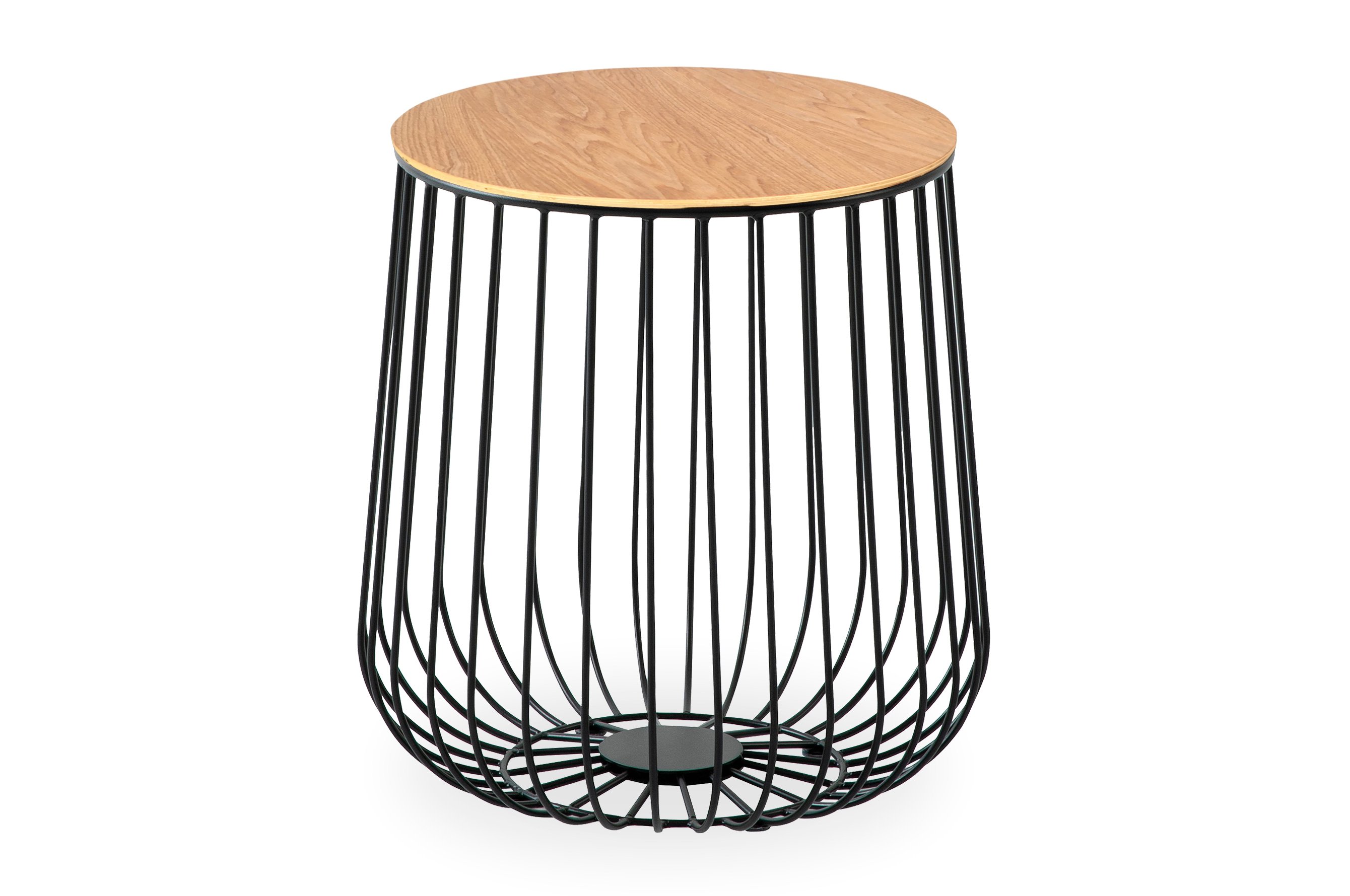 Novo Side Table – Black / Natural 1