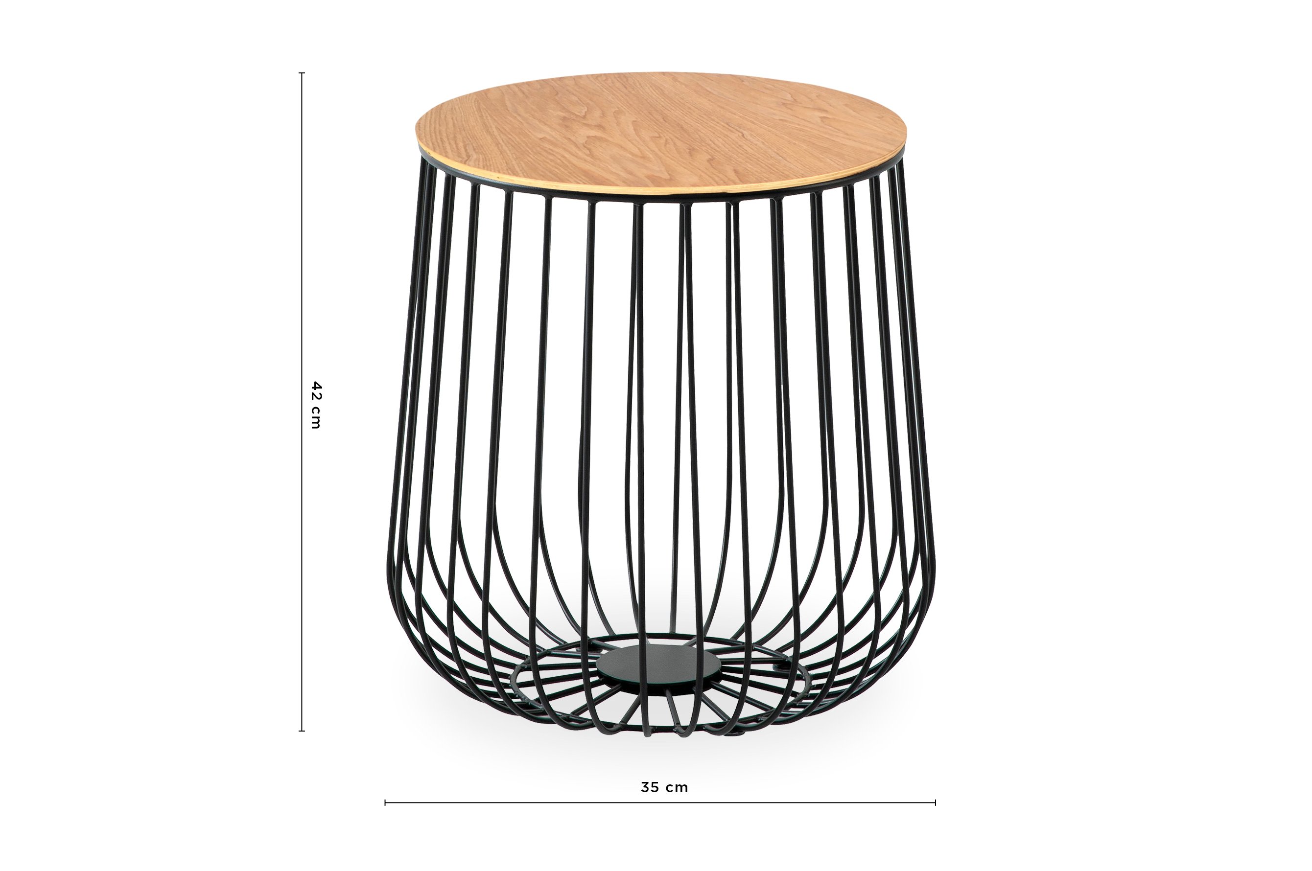 Novo Side Table – Black / Natural 5