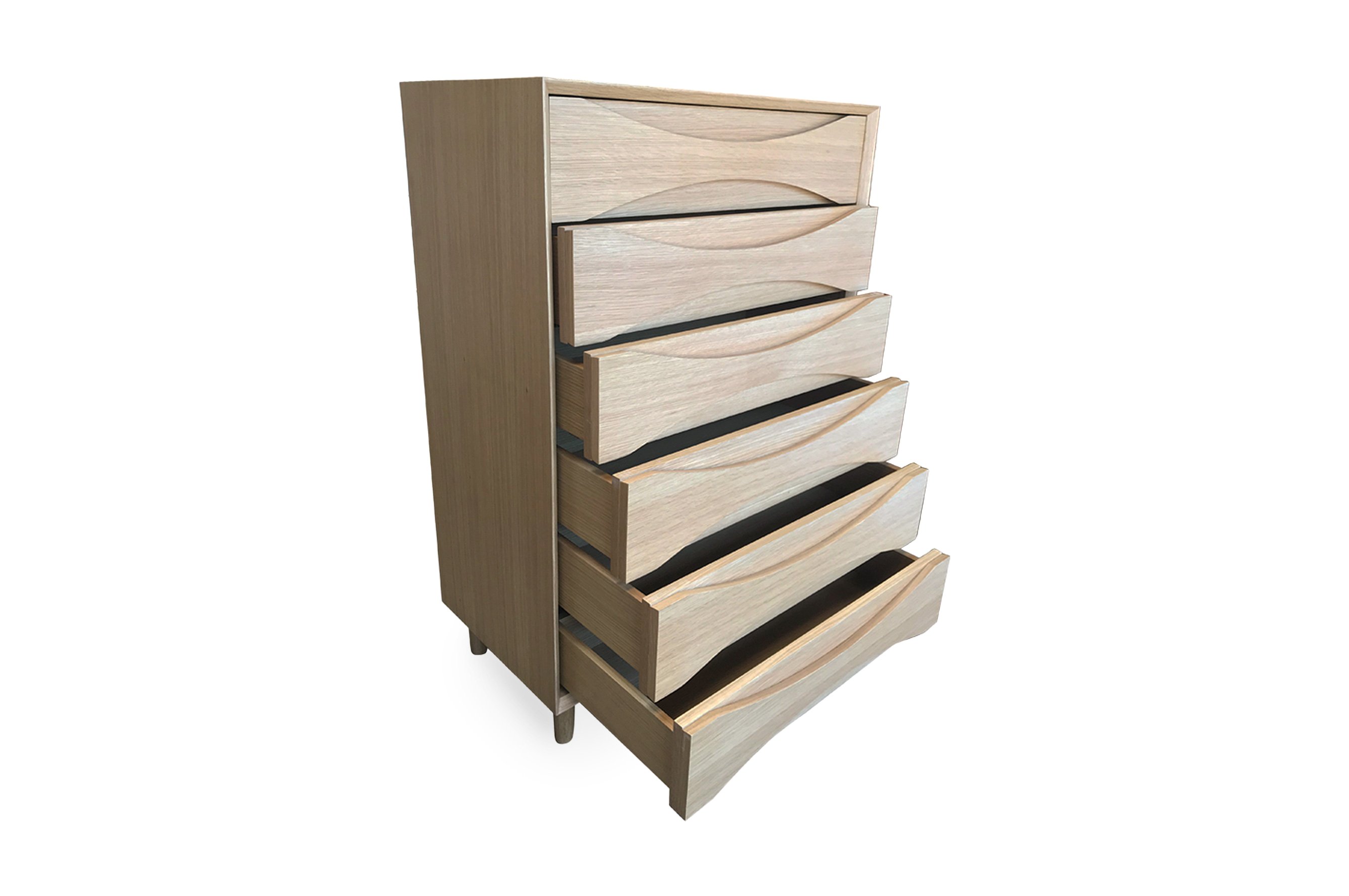 Arne 6 Drawer Tallboy – Natural 3