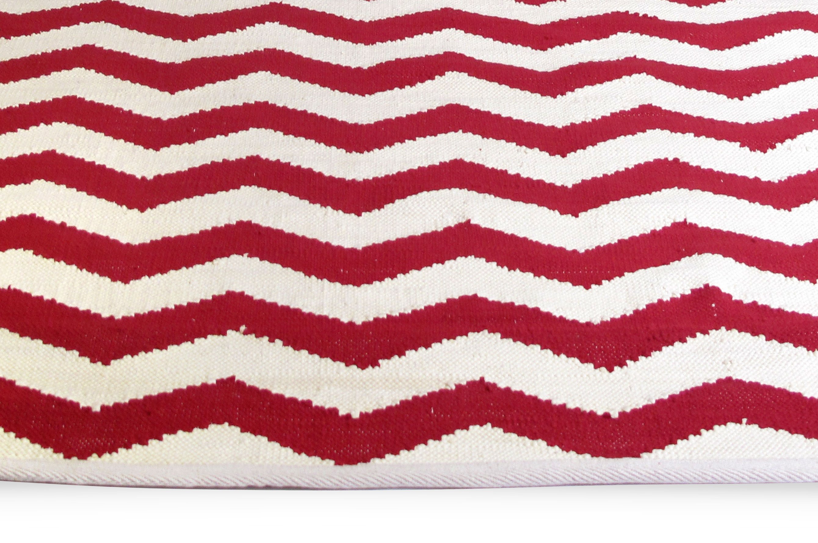 Chevron Rug – Ivory / Red 160 x 230 cm 2