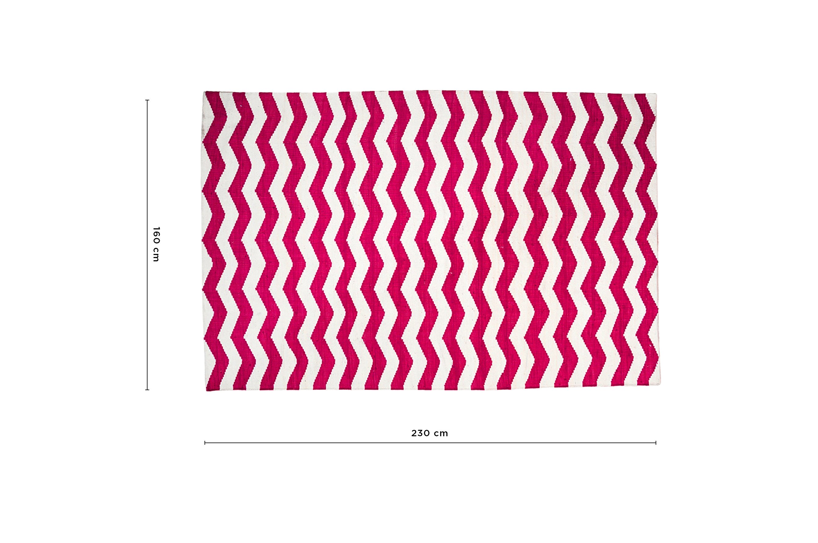 Chevron Rug – Ivory / Red 160 x 230 cm 4