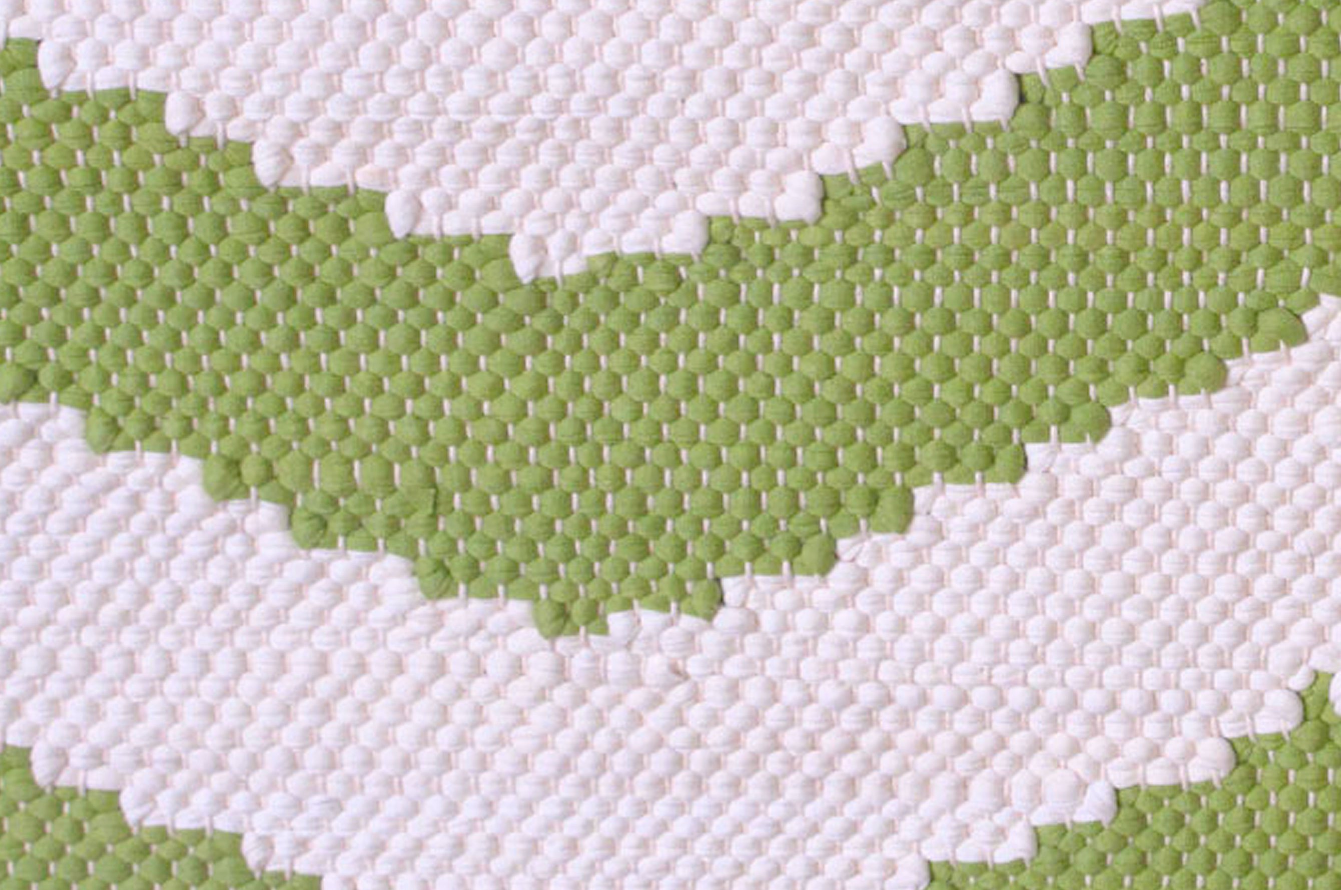 Chevron Rug – Ivory / Green 160 x 230 cm 2