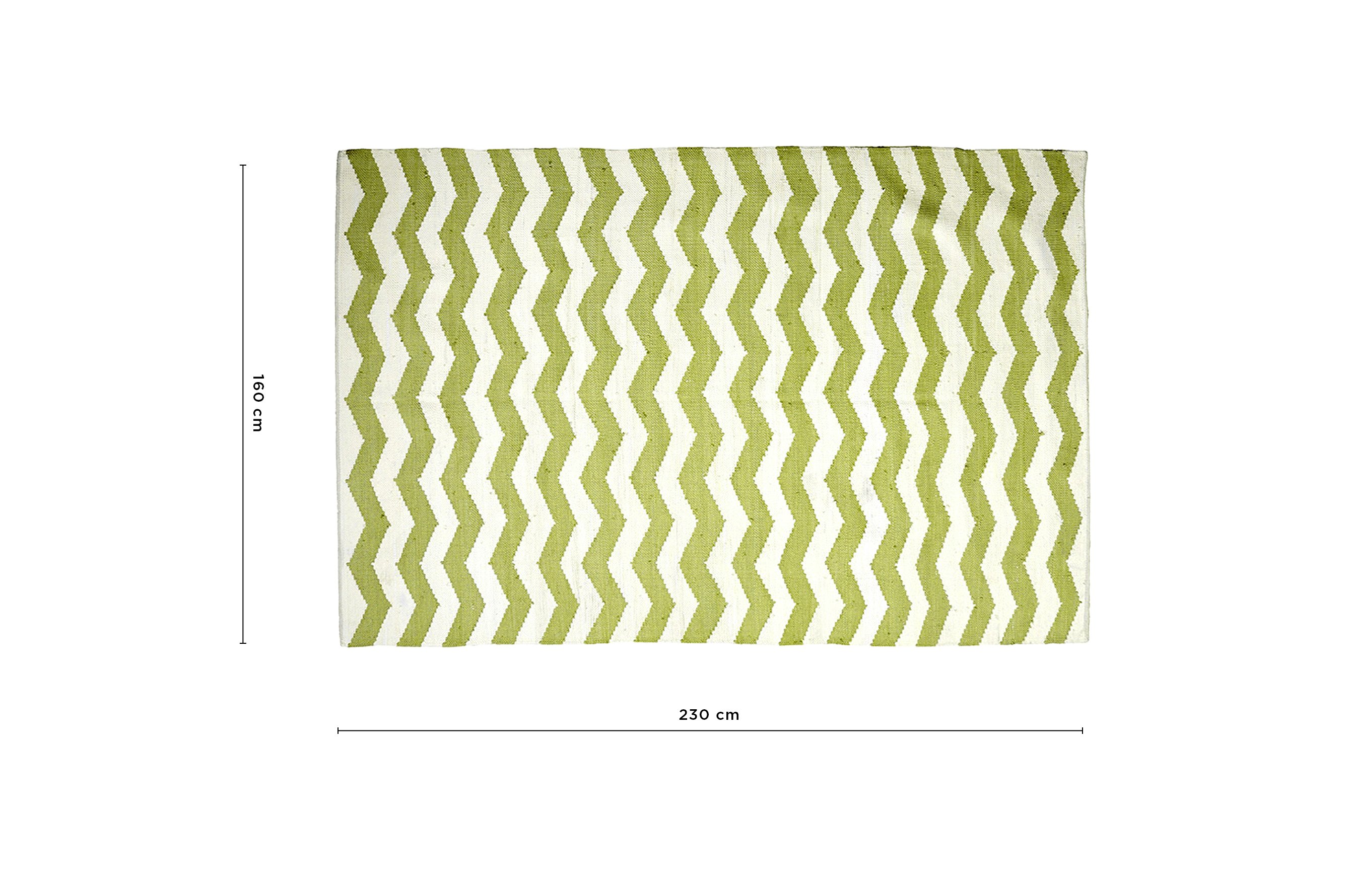 Chevron Rug – Ivory / Green 160 x 230 cm 4