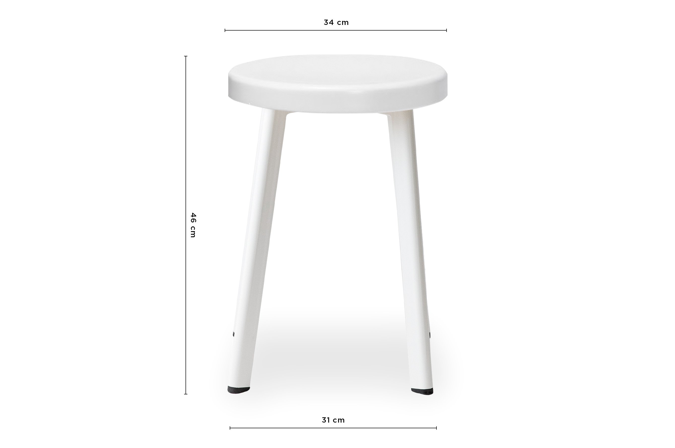 Jonty Stool 46cm – Matt White 3