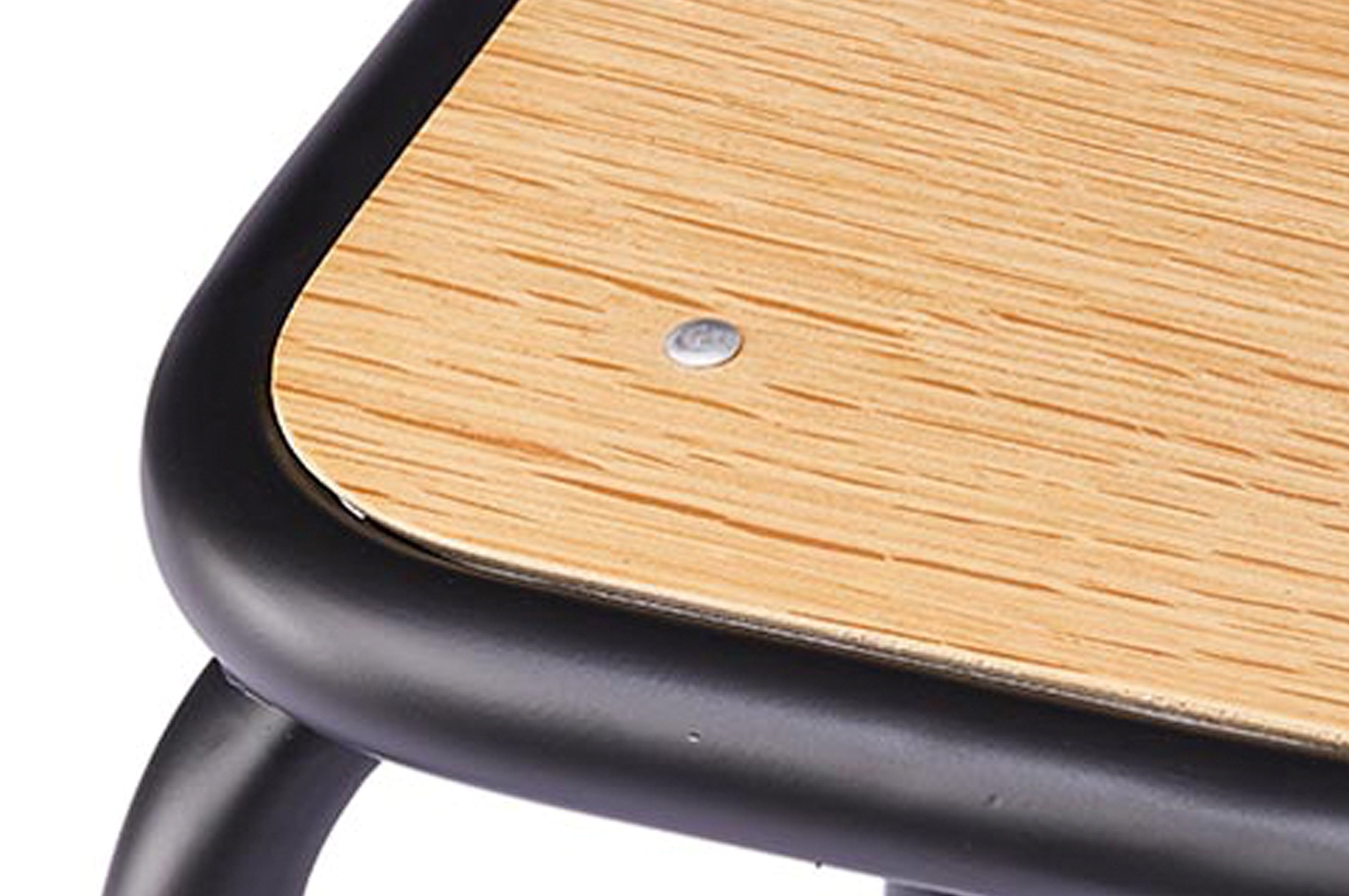 École Stool 44cm – Matt Black / Natural Top 3