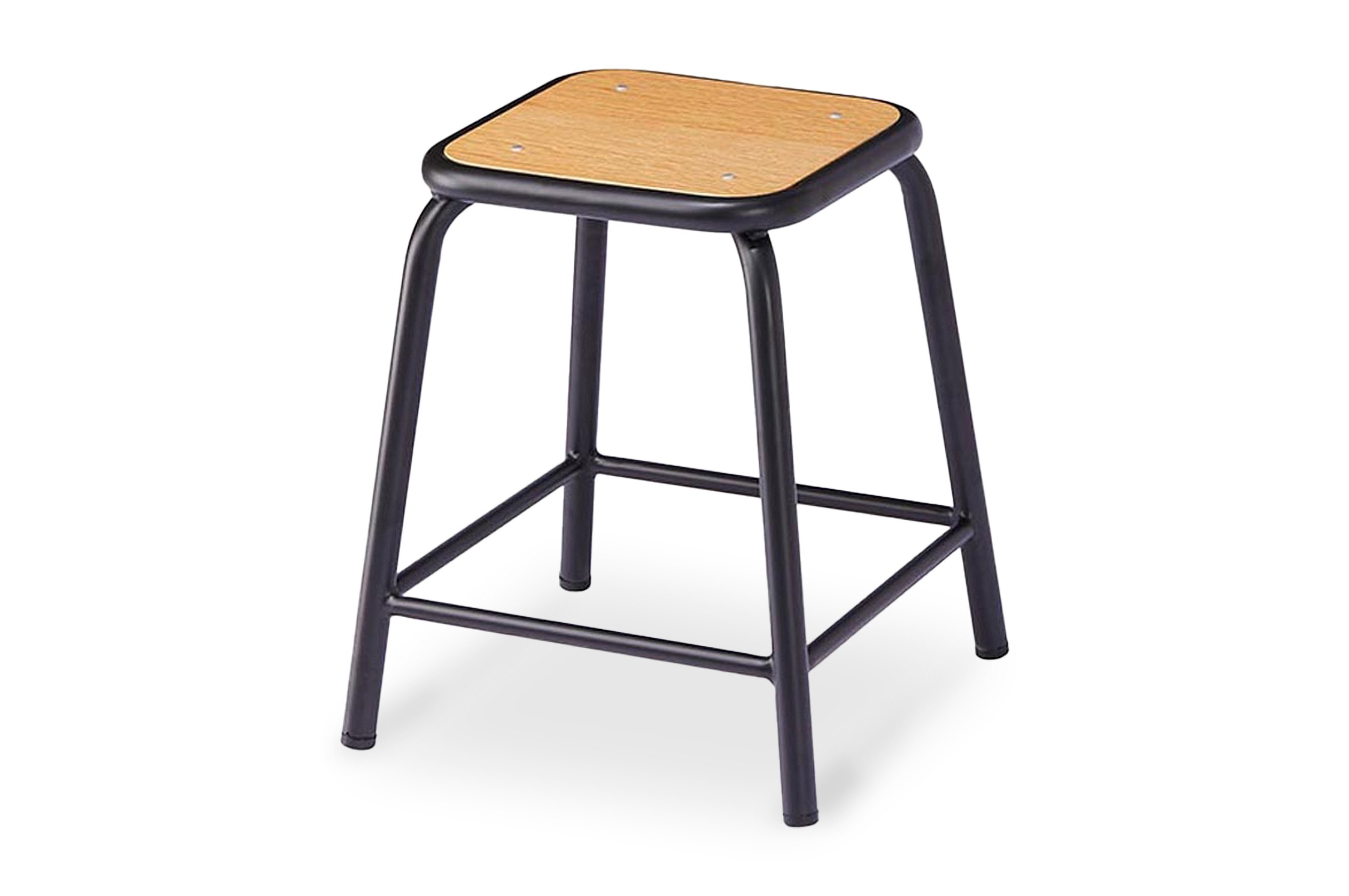 École Stool 44cm – Matt Black / Natural Top 2