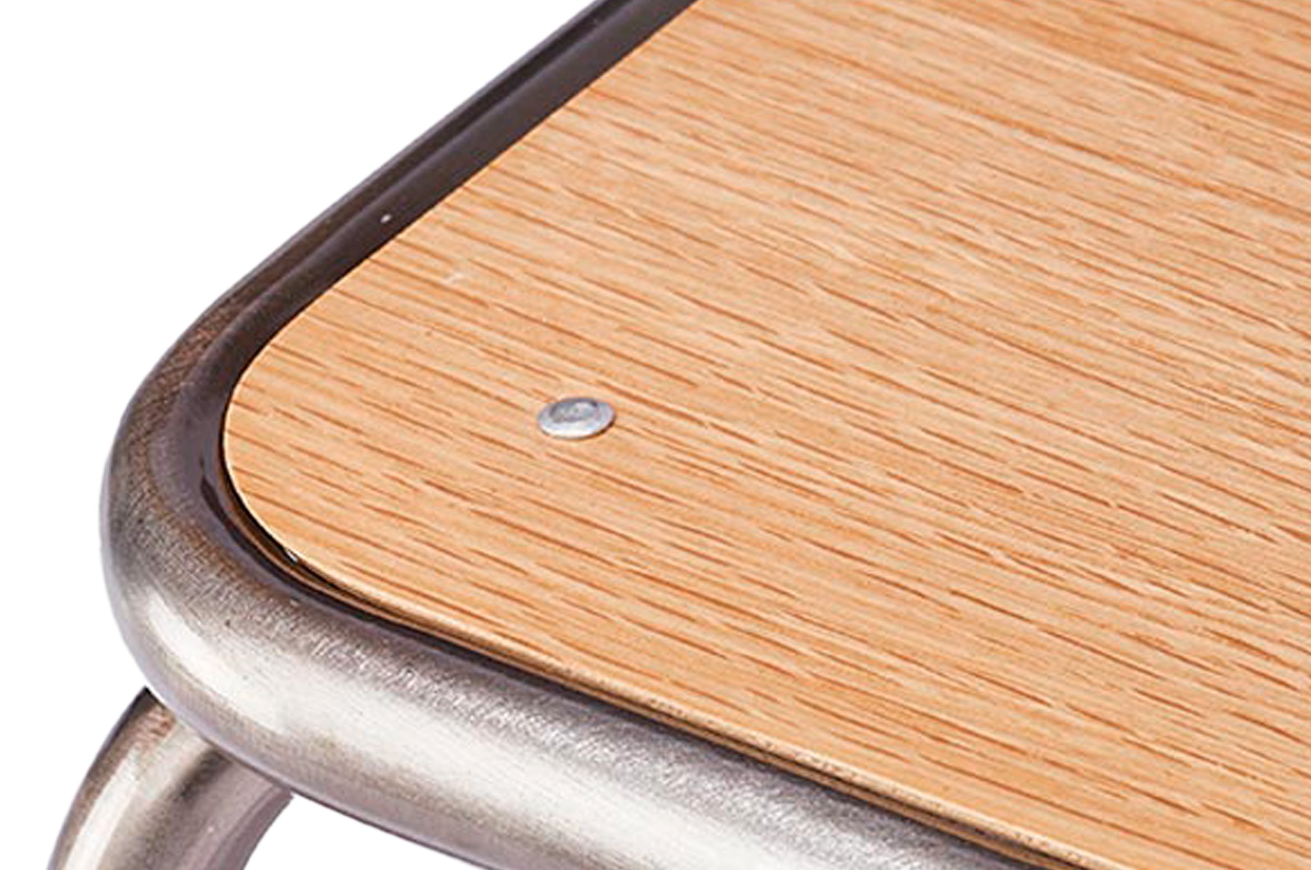 École Stool 44cm – Gunmetal / Natural Top 4