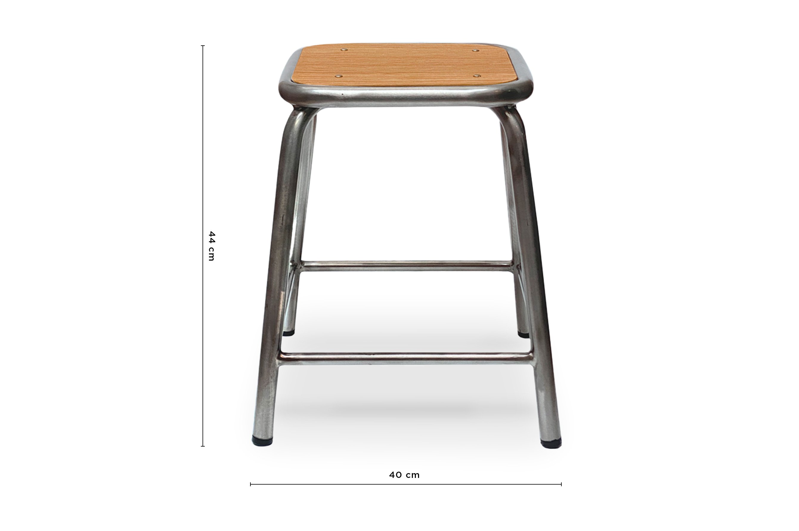 École Stool 44cm – Gunmetal / Natural Top 5