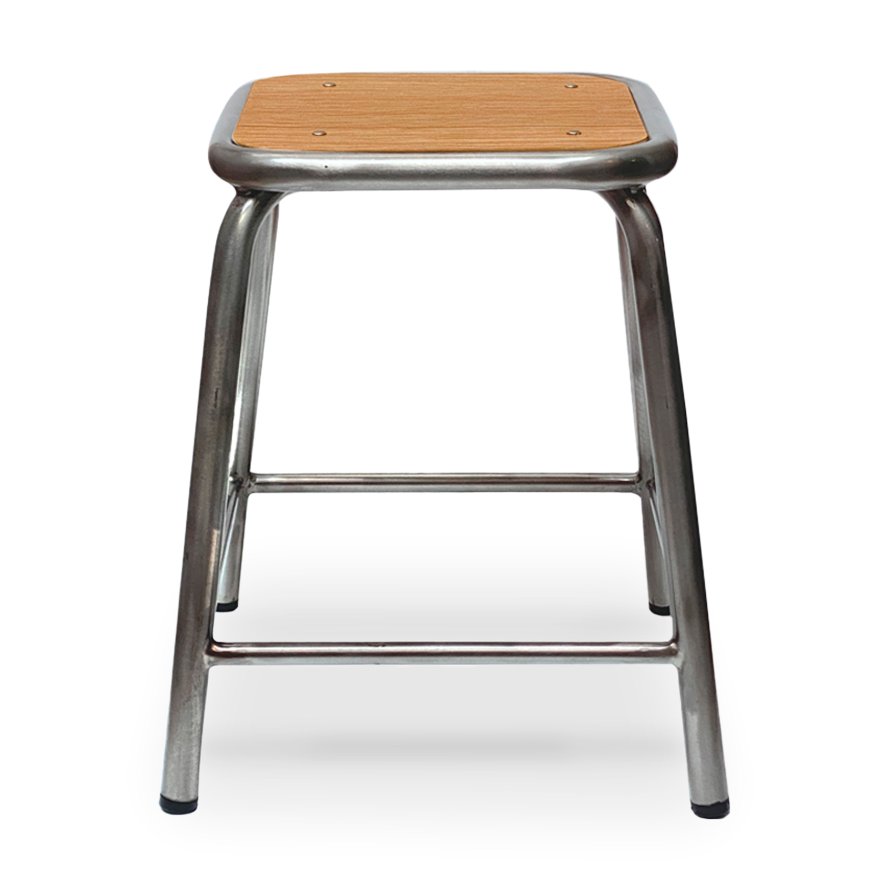 École Stool 44cm – Gunmetal / Natural Top 14