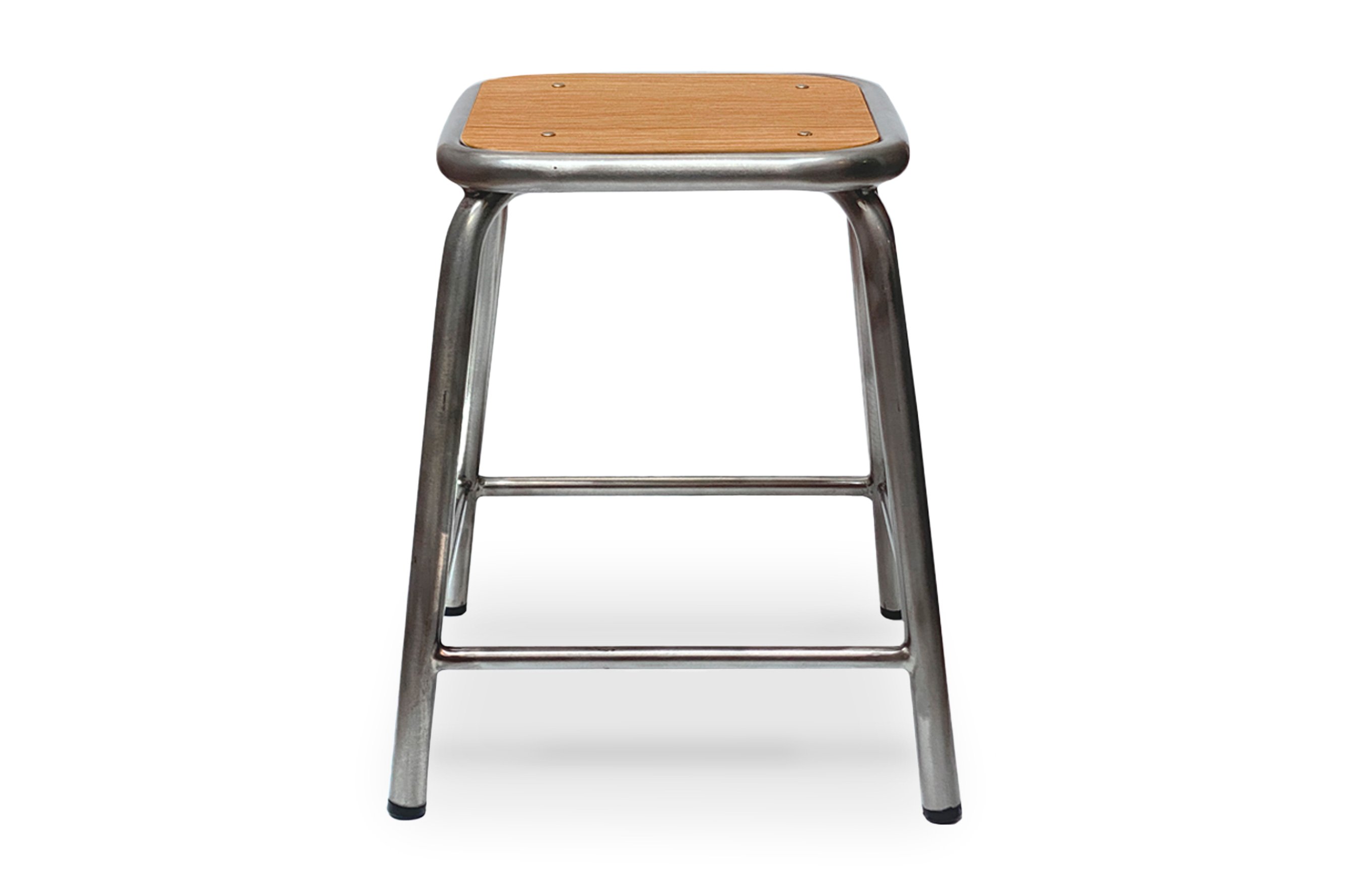 École Stool 44cm – Gunmetal / Natural Top 1