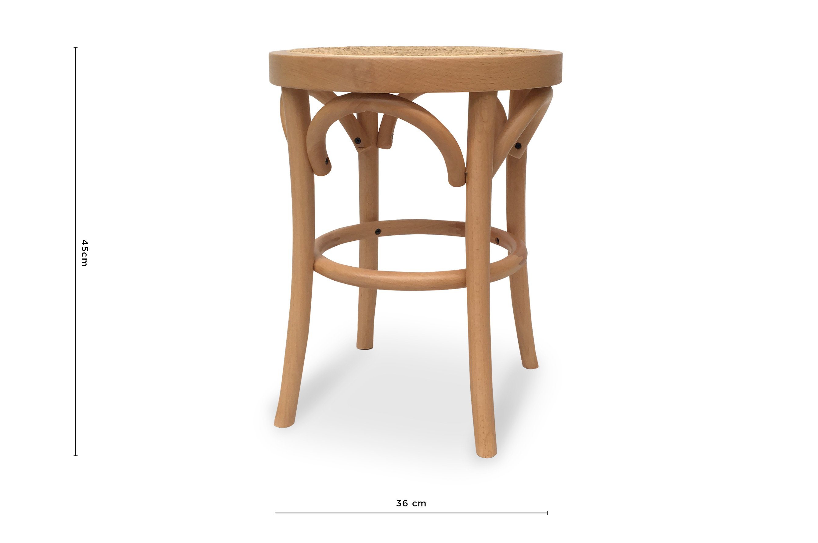 Frida Stool 45cm – Natural/Rattan 5