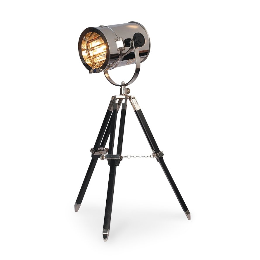 Navigator Table Lamp – Wood & Chrome 9