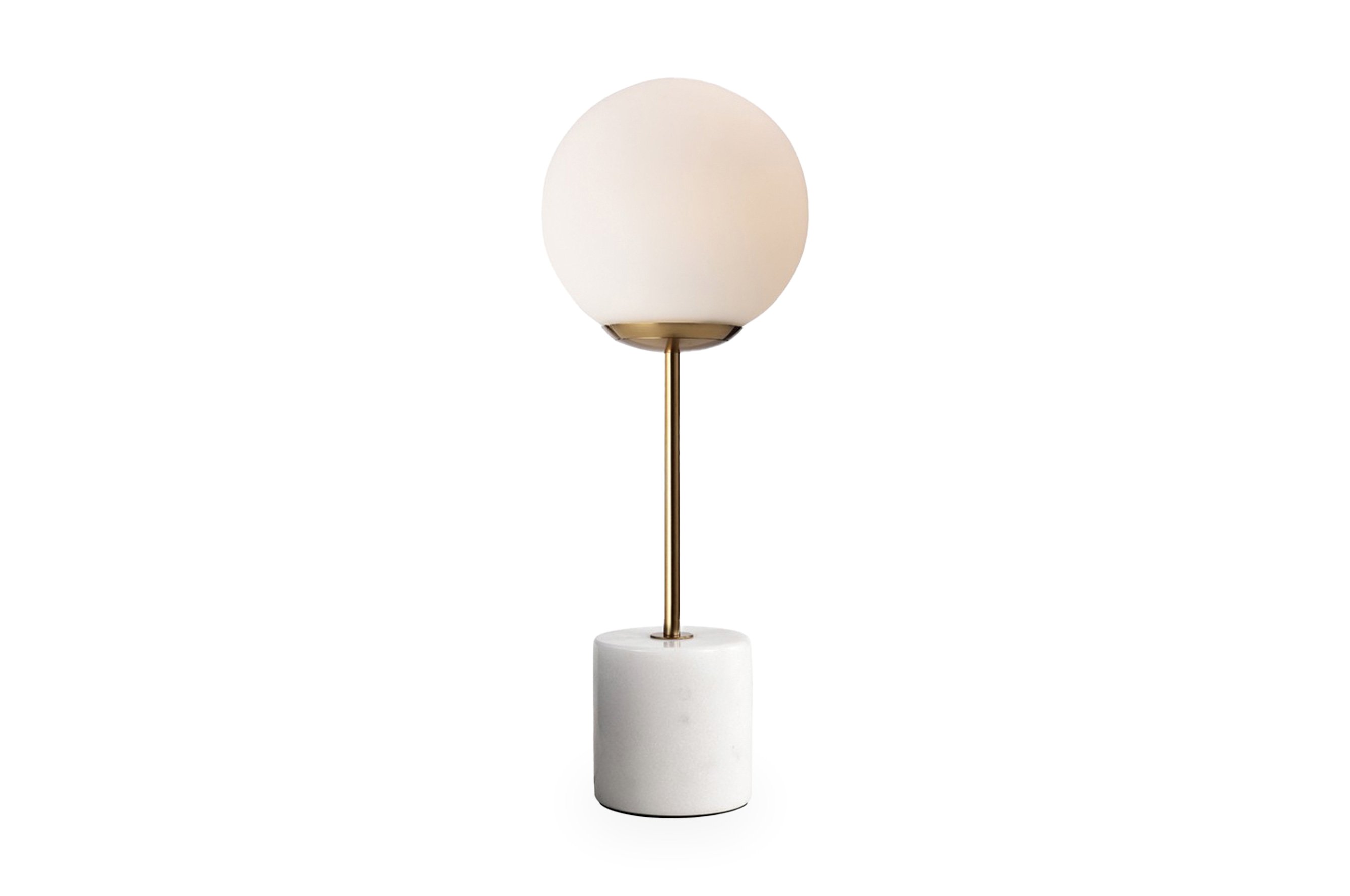 Globe Top Table Lamp – White Marble 1