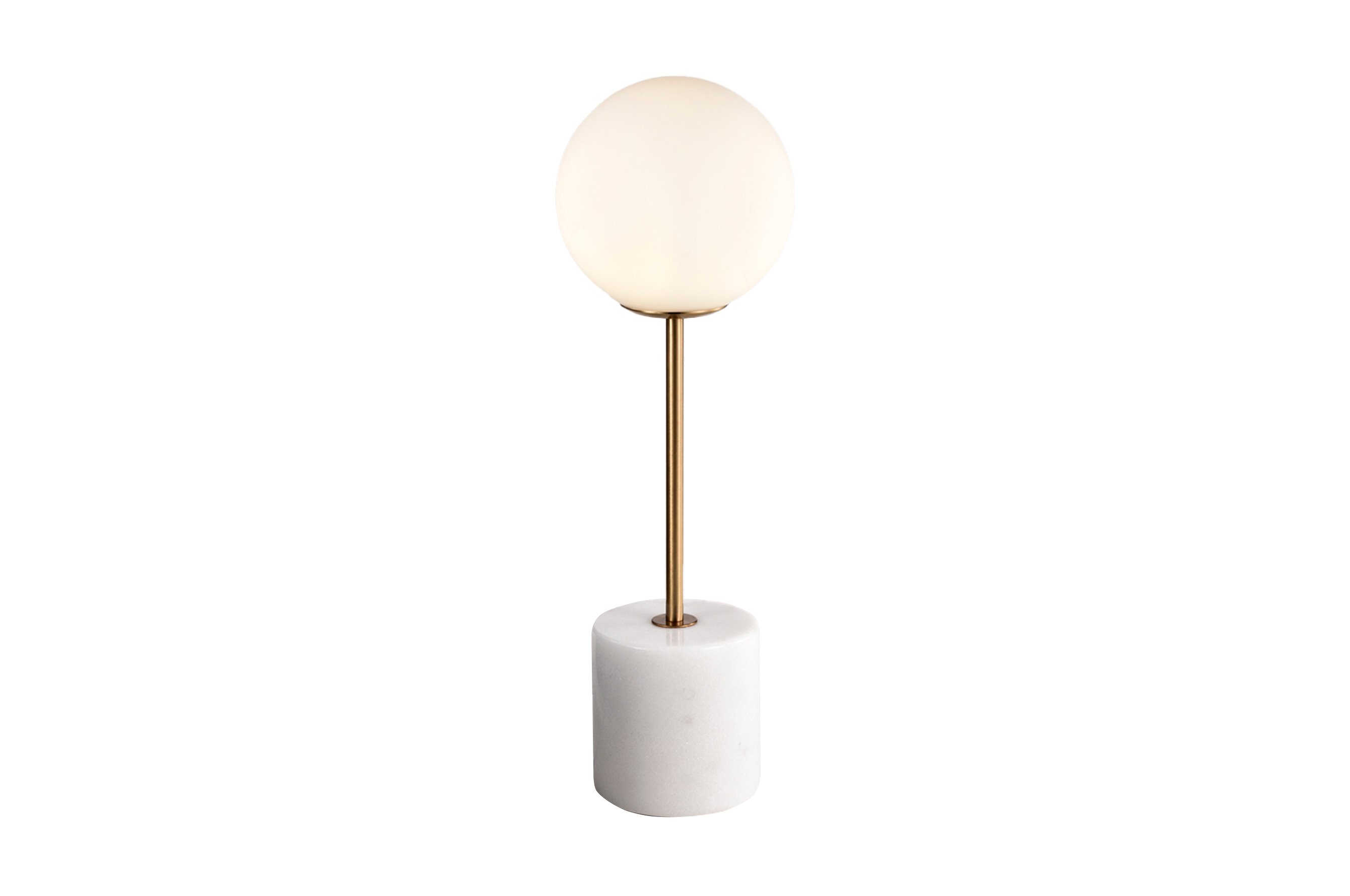 Globe Top Table Lamp – White Marble 2