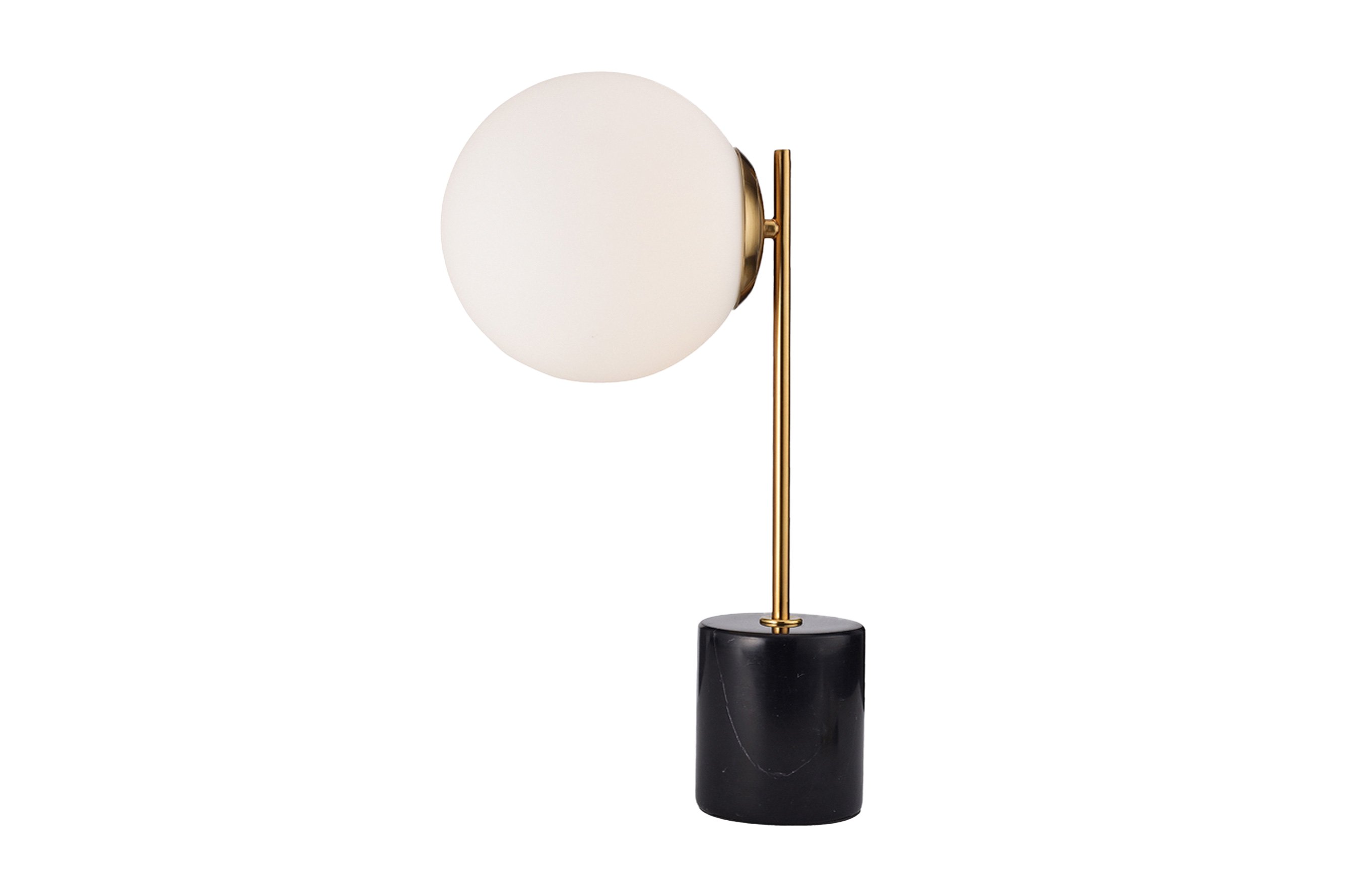 Globe Side Table Lamp – Black Marble 1