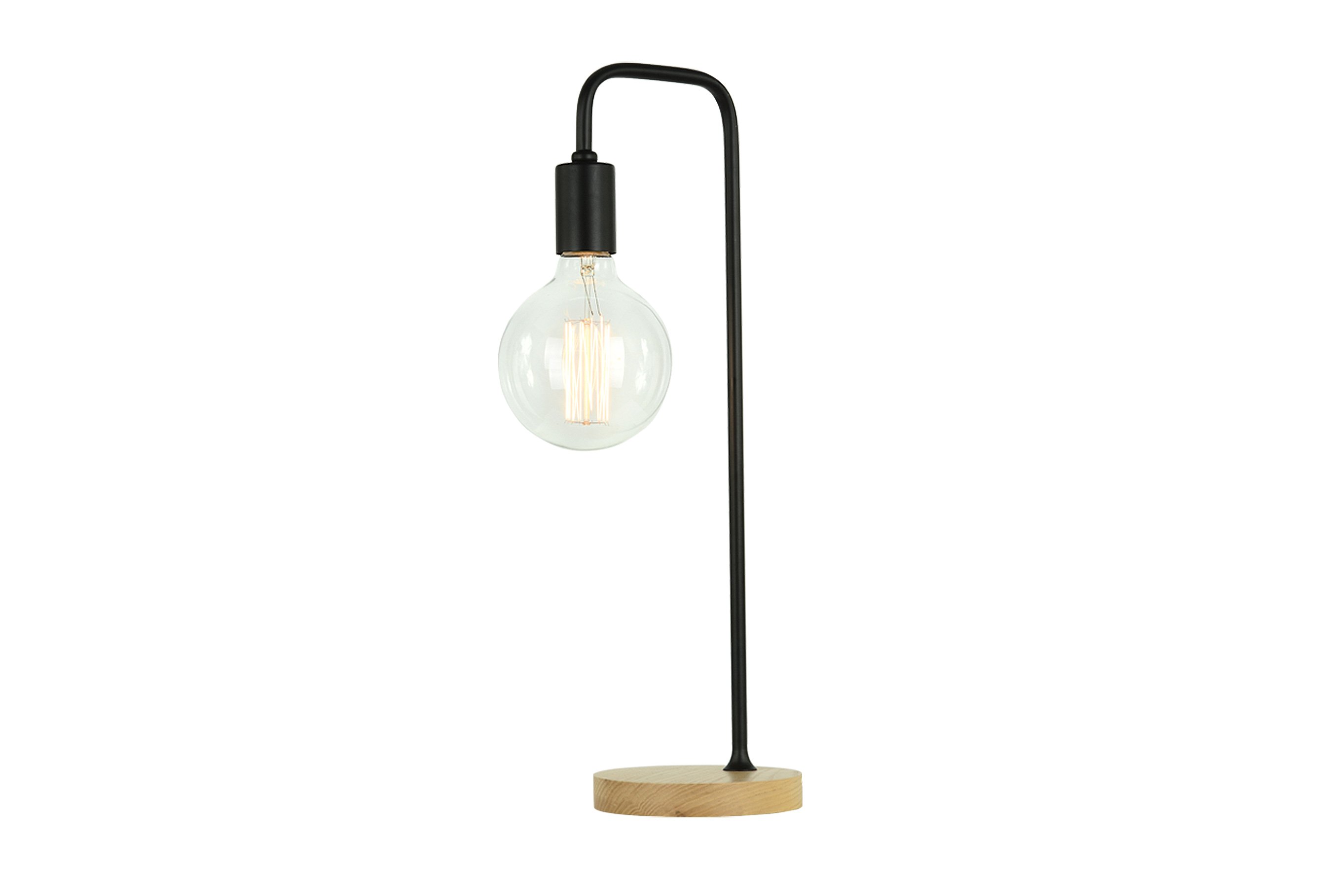 Elementary Table Lamp – Black / Wood 1