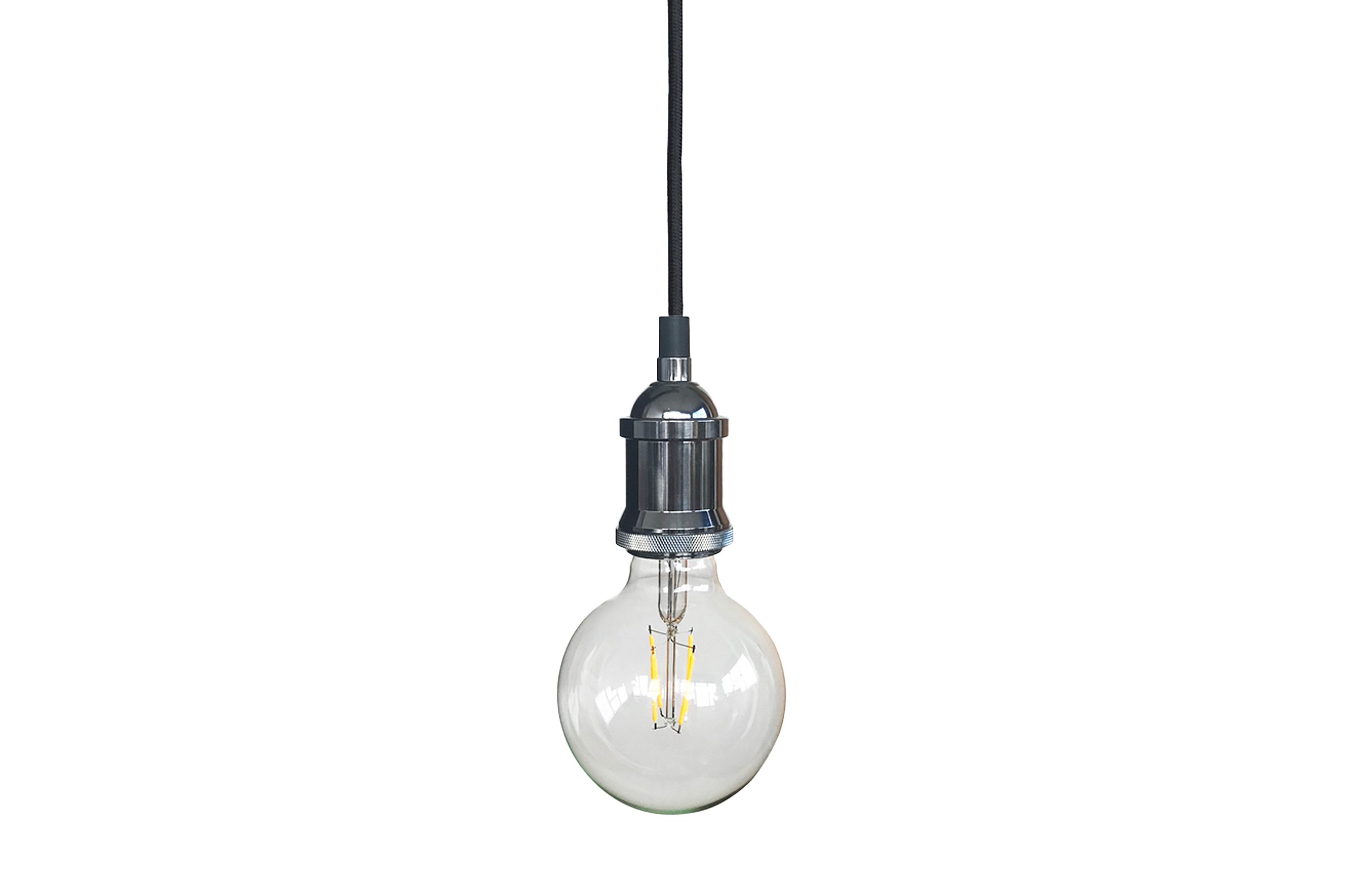 Vintage Hanging Bulb – Chrome 2