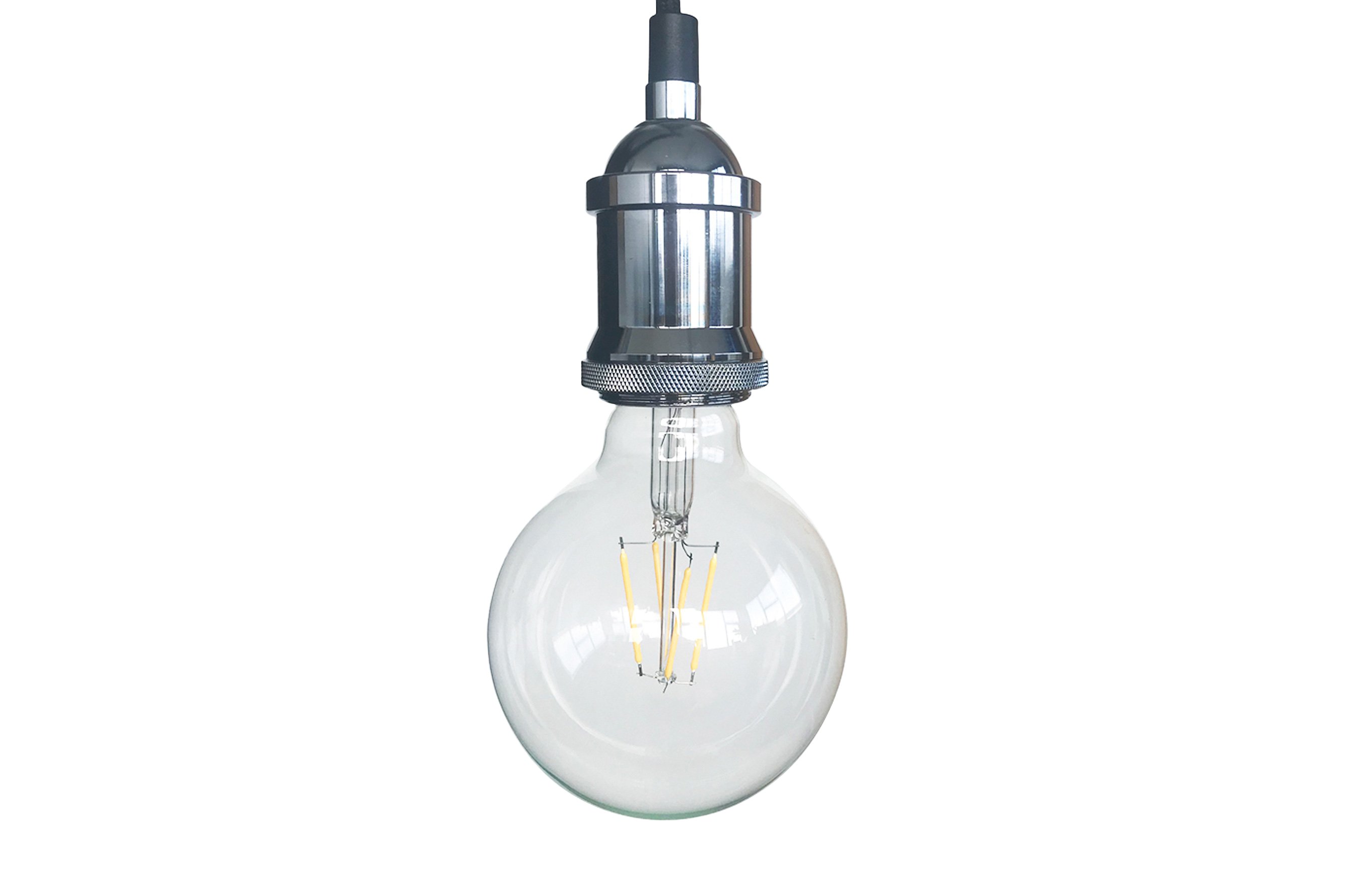 Vintage Hanging Bulb – Chrome 1