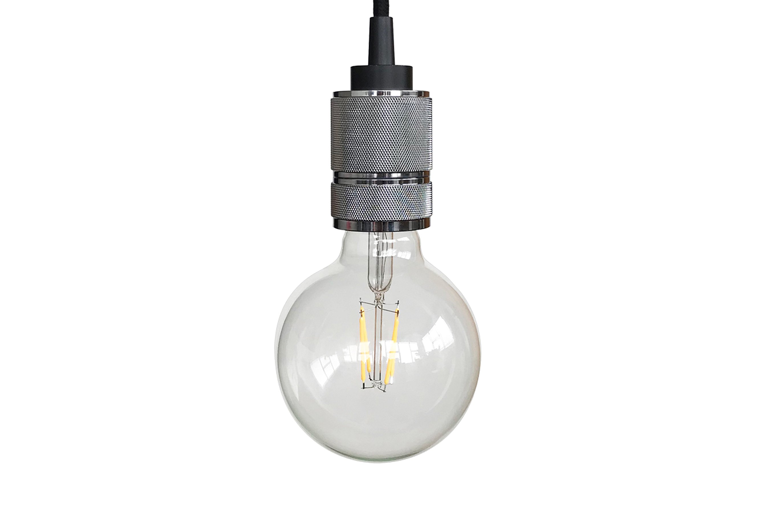 Modern Hanging Bulb – Chrome 2