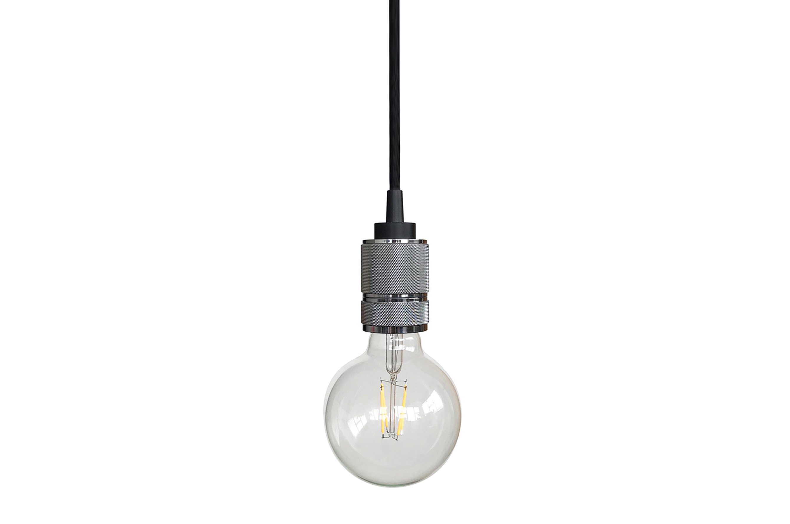 Modern Hanging Bulb – Chrome 1