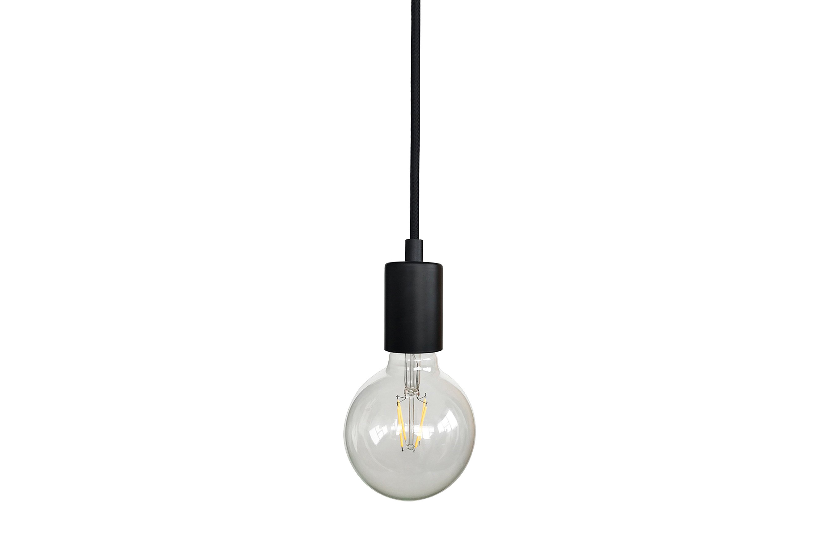 Minimalist Hanging Bulb – Black 2