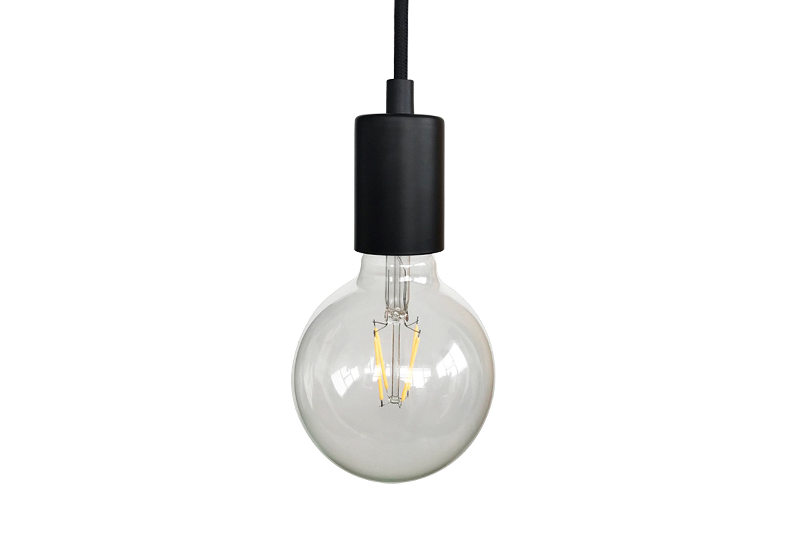 Minimalist Hanging Bulb – Black 1