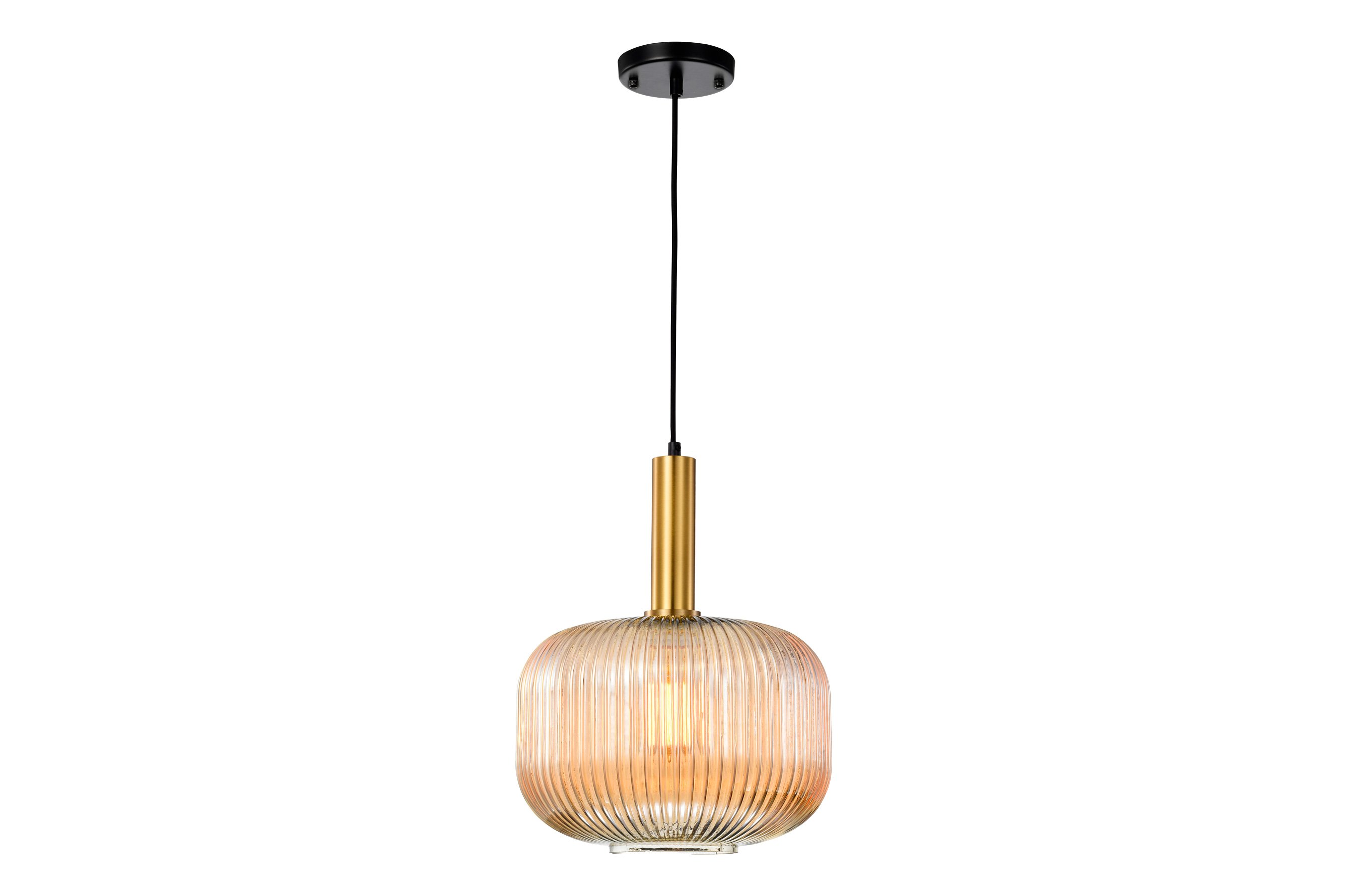 Ripple Glass Pendant A – Amber 2