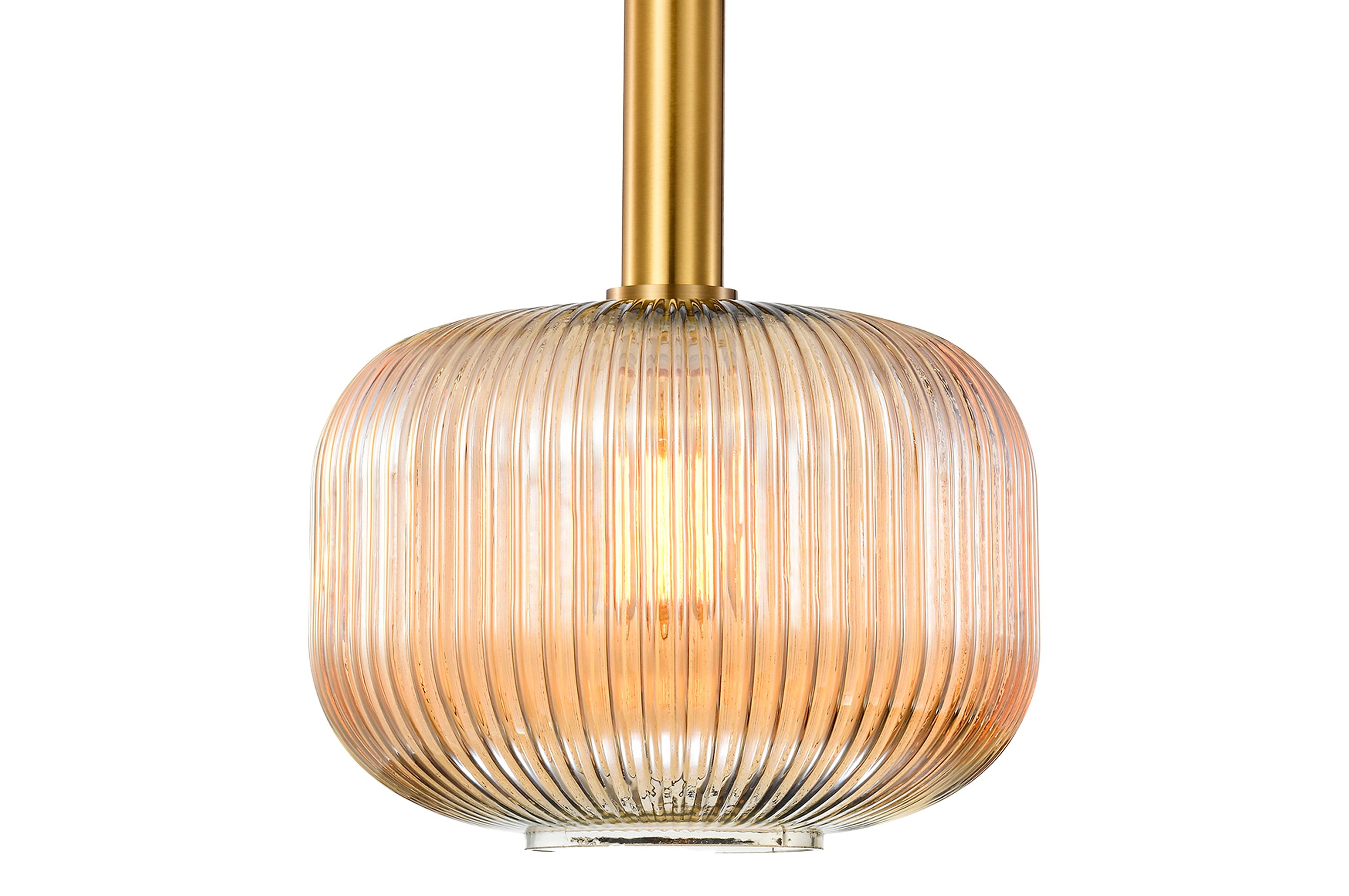 Ripple Glass Pendant A – Amber 1