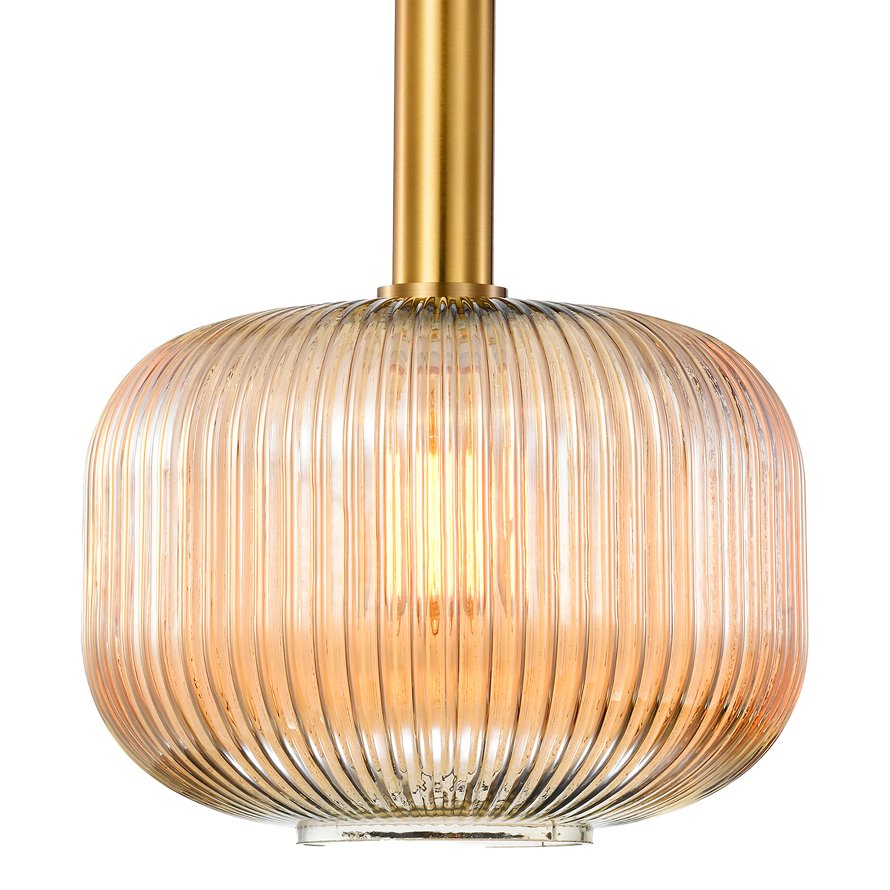 Ripple Glass Pendant A – Amber 18