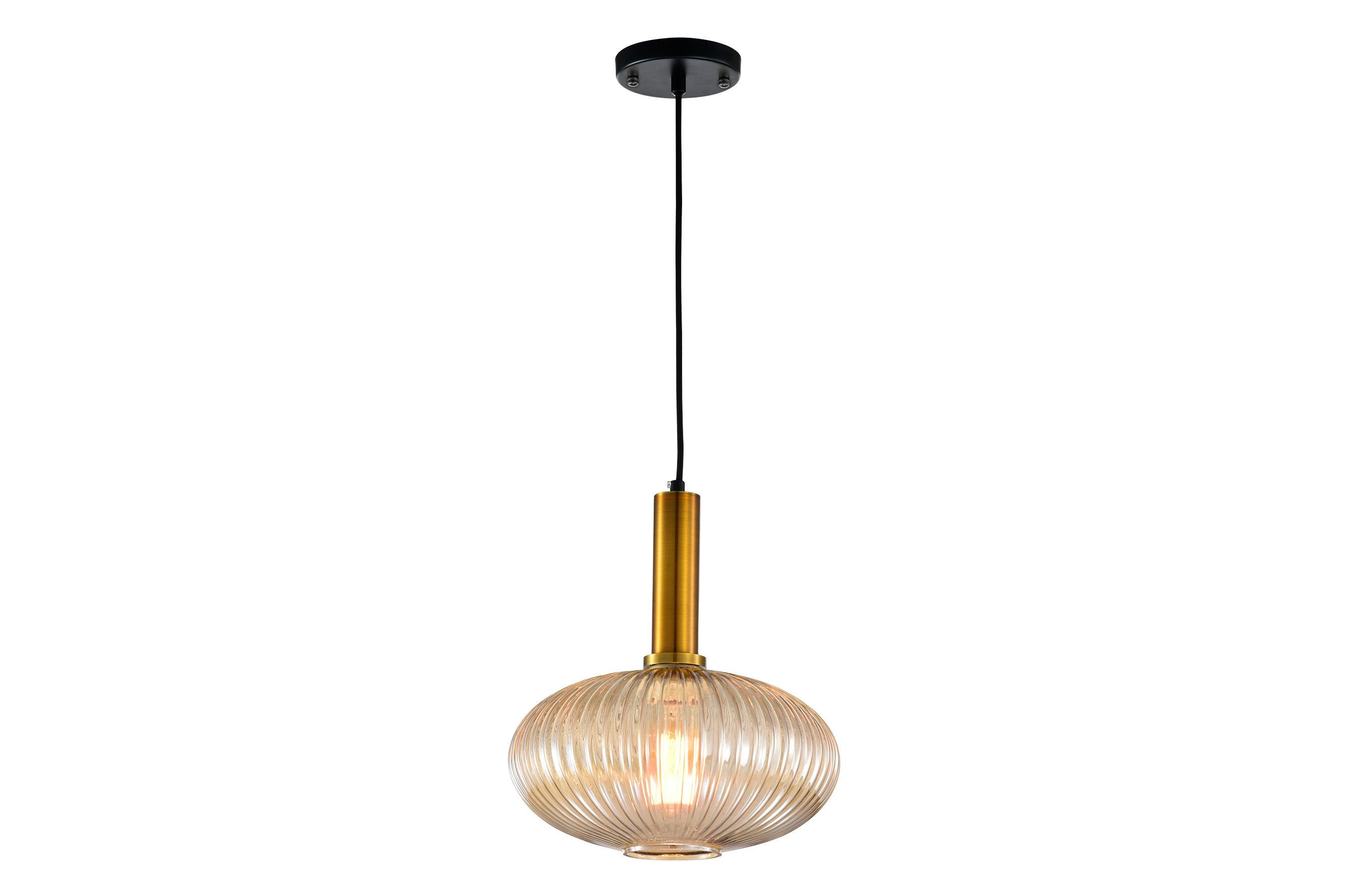 Ripple Glass Pendant B – Amber 2