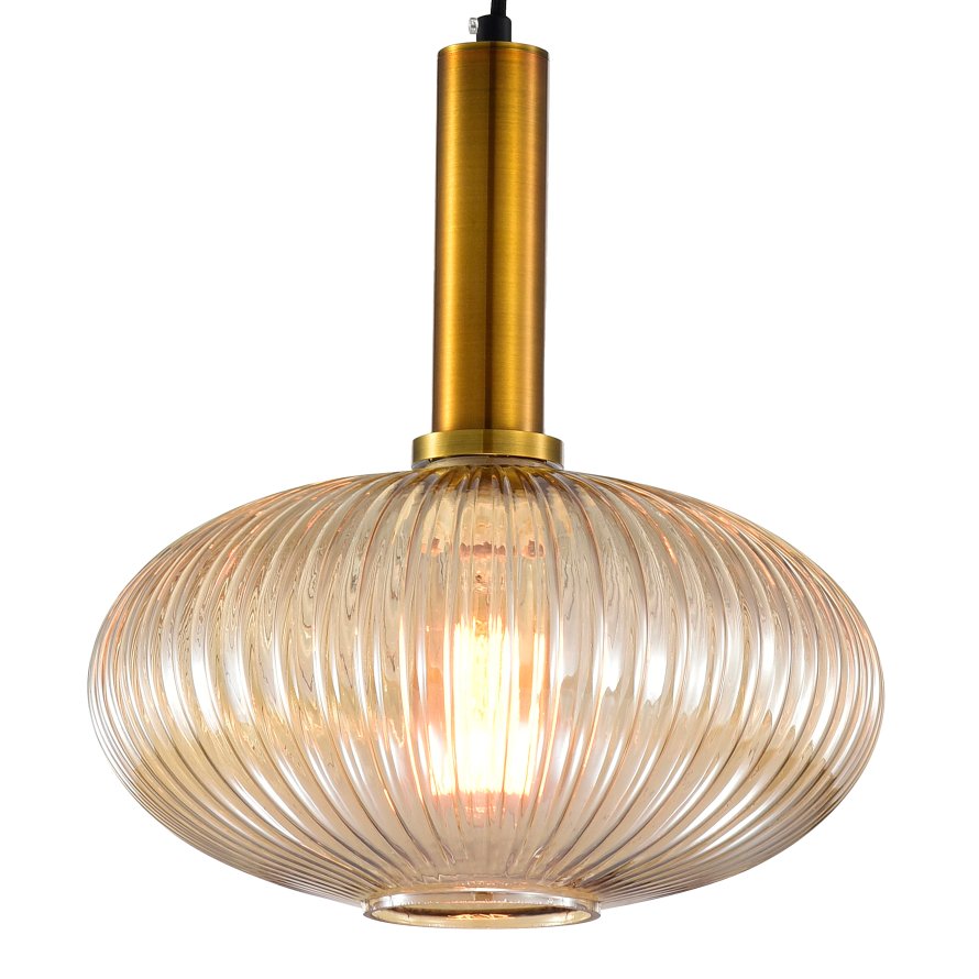 Ripple Glass Pendant B – Amber 8