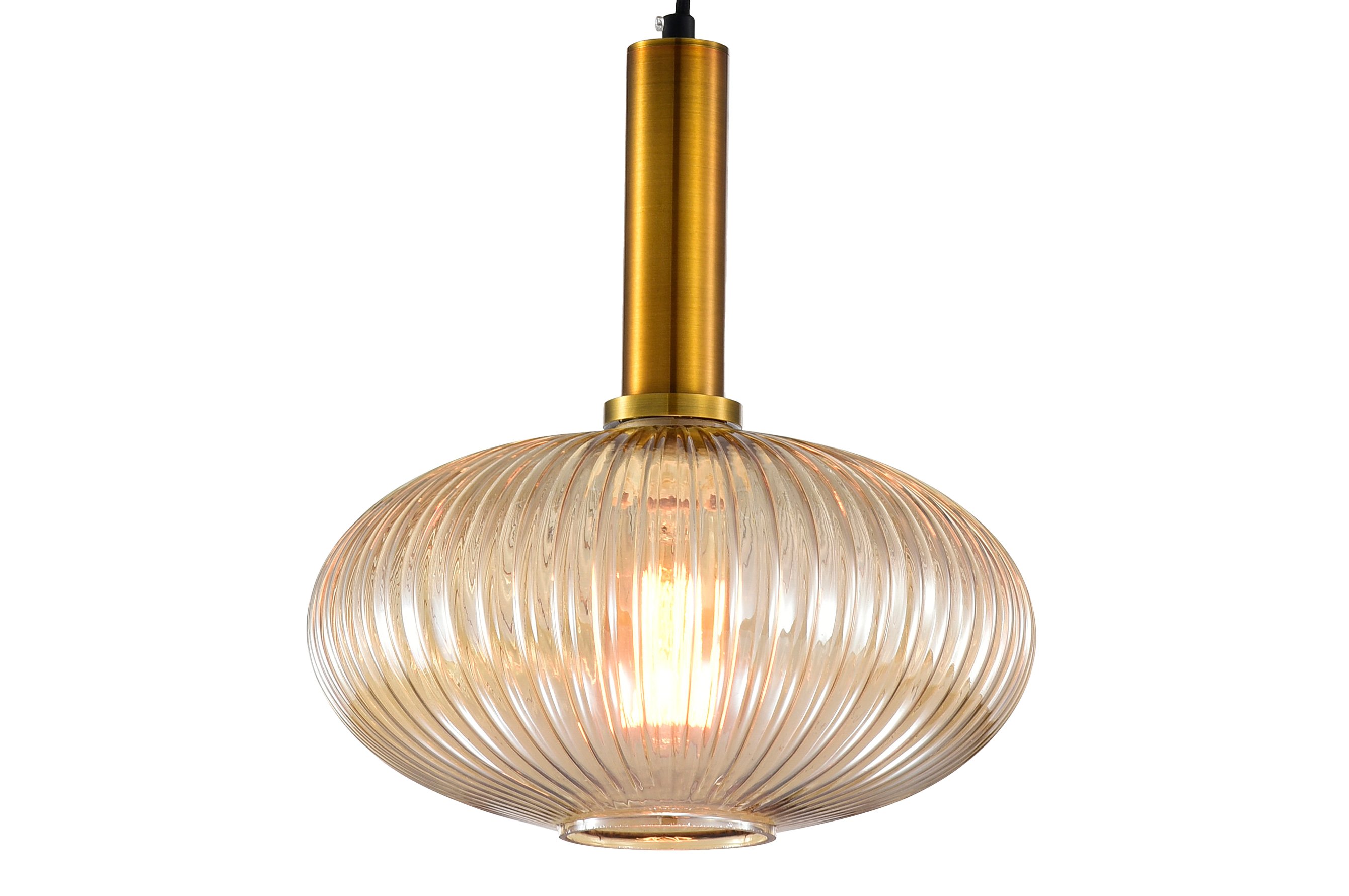 Ripple Glass Pendant B – Amber 1