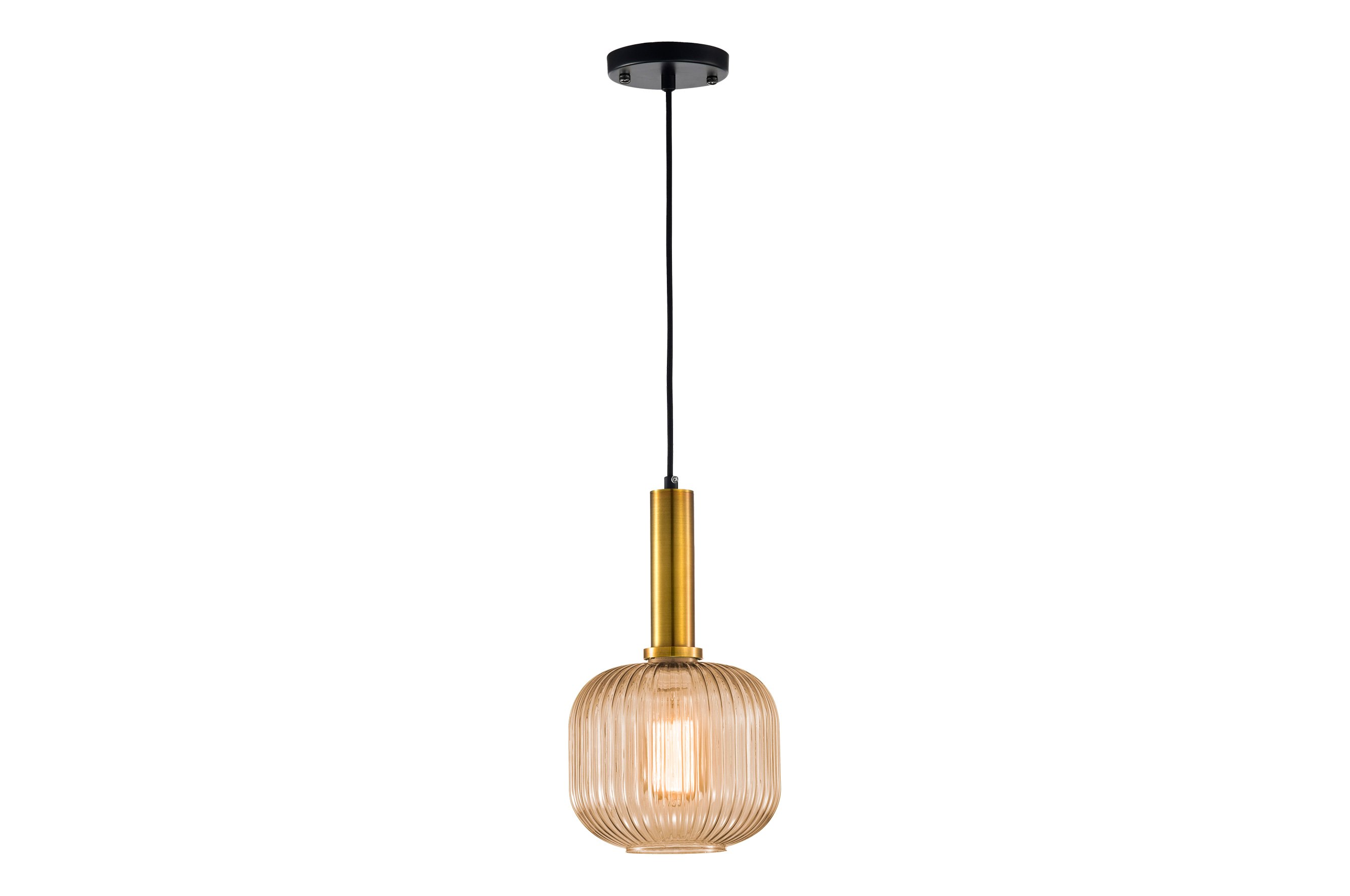 Ripple Glass Pendant C – Amber 2