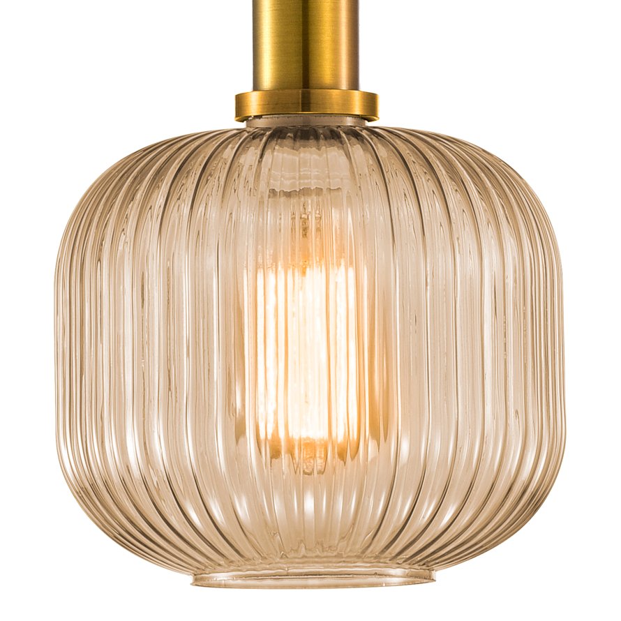 Ripple Glass Pendant C – Amber 11