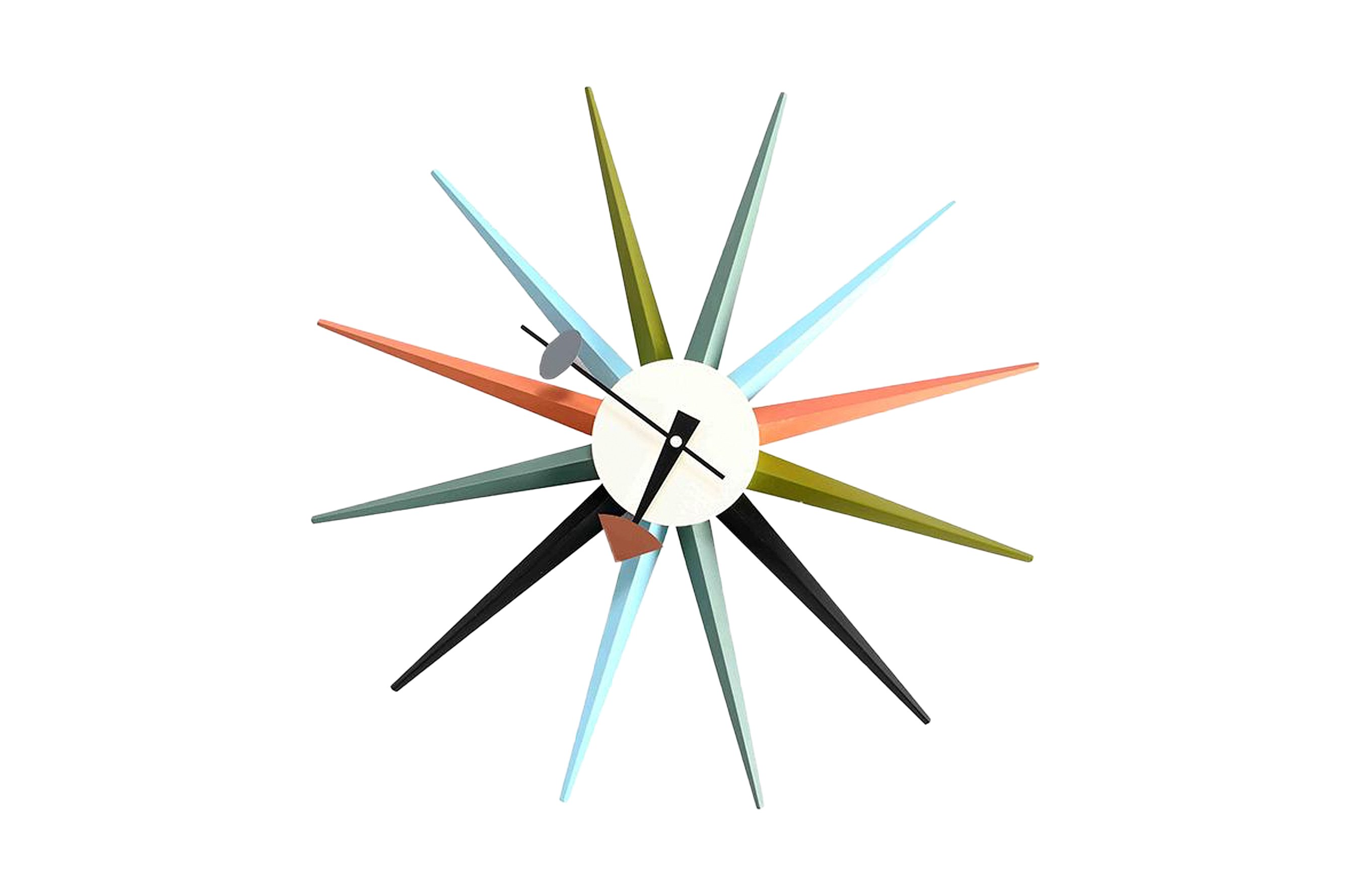 Replica George Nelson Sunburst Wall Clock – Multi 1