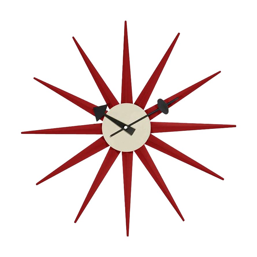 Replica George Nelson Sunburst Wall Clock – Red 17