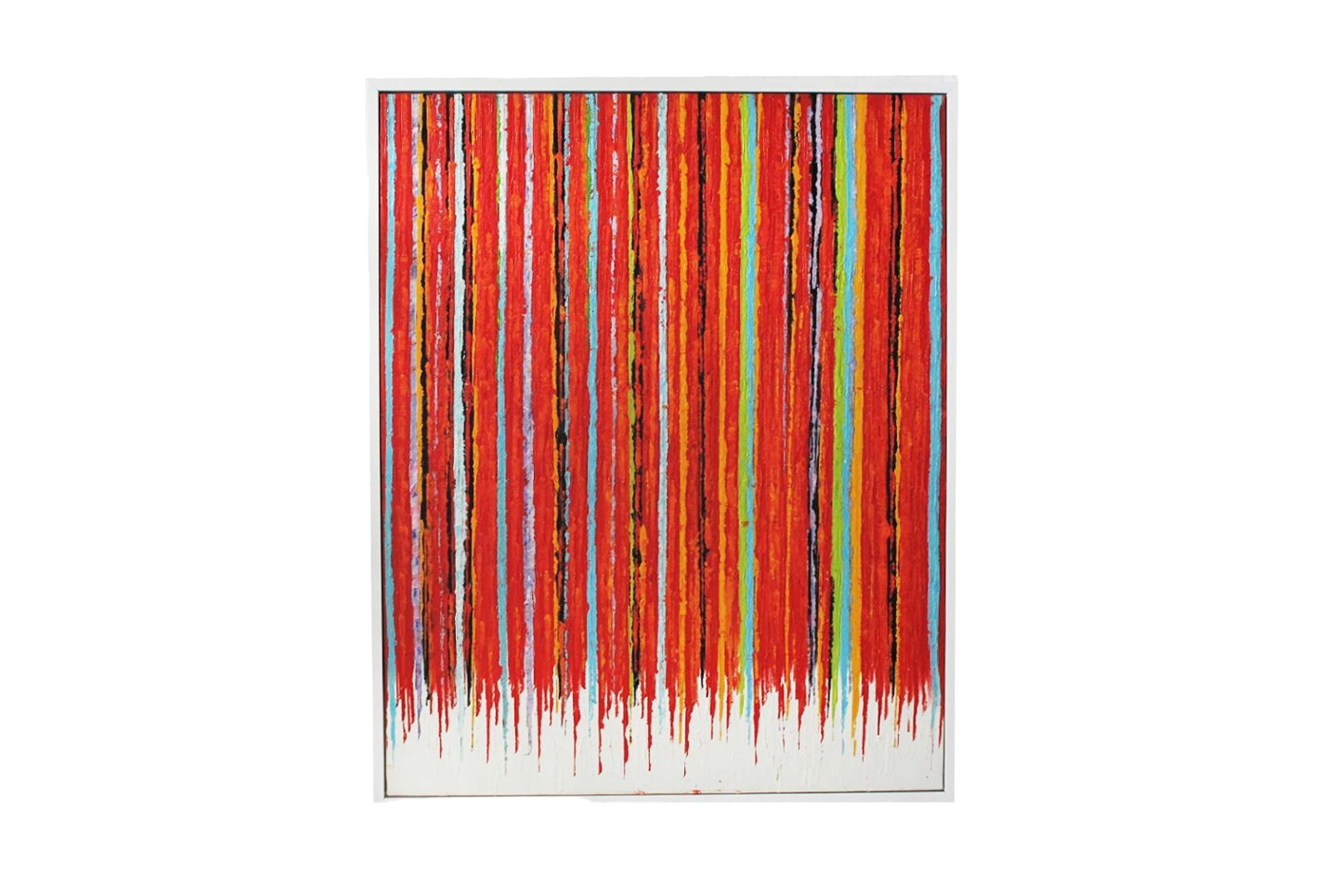 Red Multi Stripe Painting 1