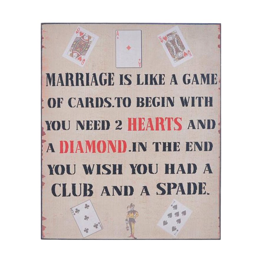 Wall Plaque – Marriage Card Game 12