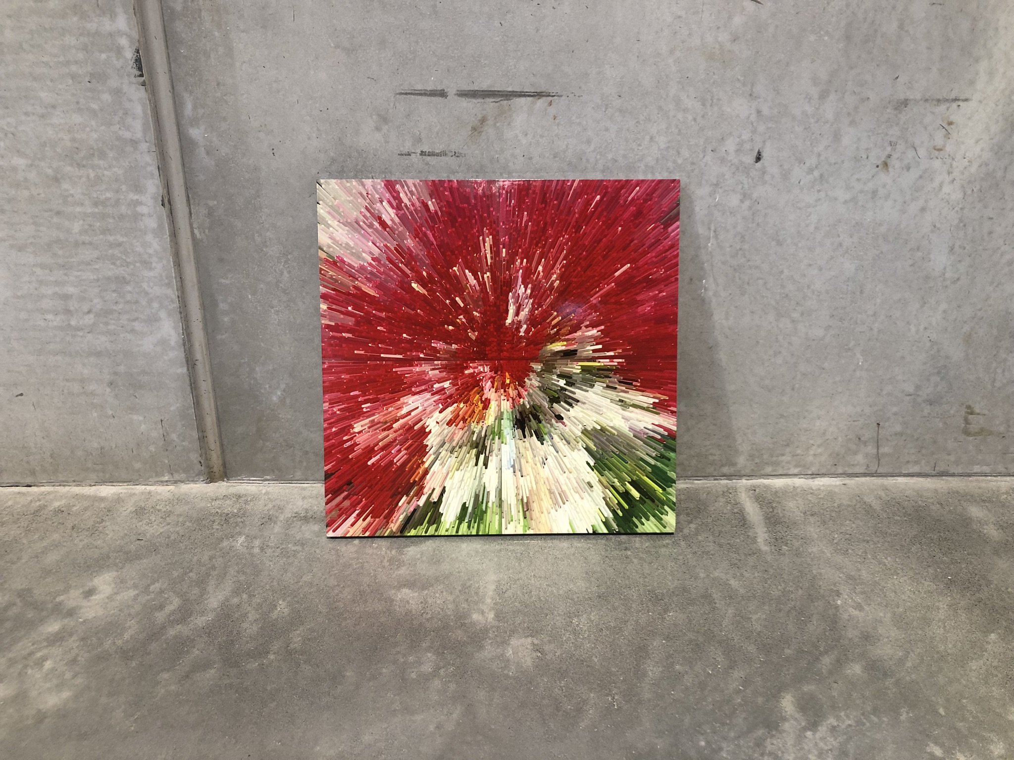 Abstract pōhutukawa print 1