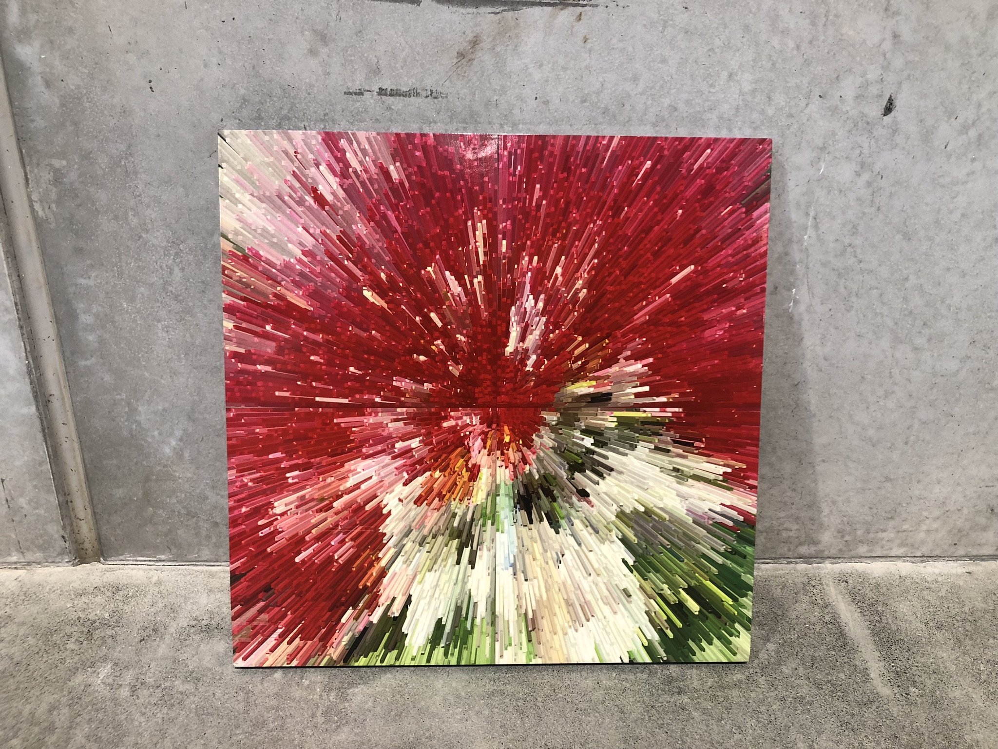 Abstract pōhutukawa print 2